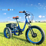 3SCORE FJ18 E-Trike CERTIFIED DEMO (2022 Model) – Fat Tire Foldable | Electric Blue
