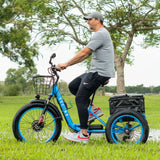 3SCORE FJ18 E-Trike CERTIFIED DEMO (2022 Model) – Fat Tire Foldable | Electric Blue