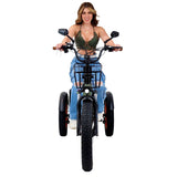 Carry essentials easily with the 3SCORE Army Green Etrike and its 50 lb capacity front basket