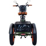 Smooth electric control on the 3SCORE Army Green Etrike thanks to rear motor and stable handling