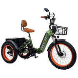 Built with veterans in mind, the 3SCORE Rear Drive Etrike in Army Green supports comfort and purpose