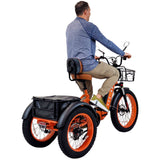 Charged Orange 3SCORE Etrike with comfort seat, ideal for boomer fitness and daily rides