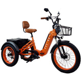High-performance 3SCORE Etrike in Charged Orange for off-road capability and stability