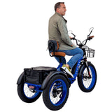 Electric Blue 3SCORE Fat Tire Etrike with comfort features for wellness and stability