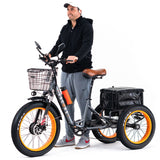 3SCORE FJ18 E-Trike CERTIFIED DEMO (2022 Model) – Fat Tire Foldable | Luxury Gray