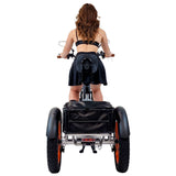 Durable Metallic Silver 3SCORE Etrike with rear drive power and differential stability for years of adventure