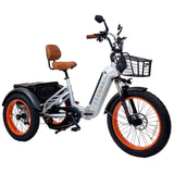 3SCORE Metallic Silver Electric Trike built for healthy lifestyle, control, and low-impact riding