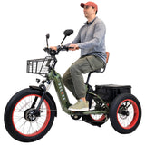 3SCORE Certified Demo Hunter Edition Electric Trike – Dual Battery | Front Wheel Motor | Metallic Green (Limited Edition)