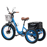 3SCORE FJ18 E-Trike CERTIFIED DEMO (2022 Model) – Fat Tire Foldable | Electric Blue