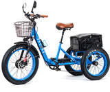 3SCORE FJ18 E-Trike CERTIFIED DEMO (2022 Model) – Fat Tire Foldable | Electric Blue