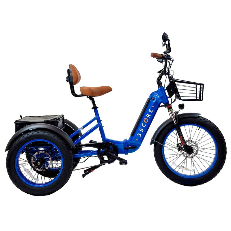 20Ah battery Electric Blue 3SCORE Rear Drive Etrike for senior mobility and ride control
