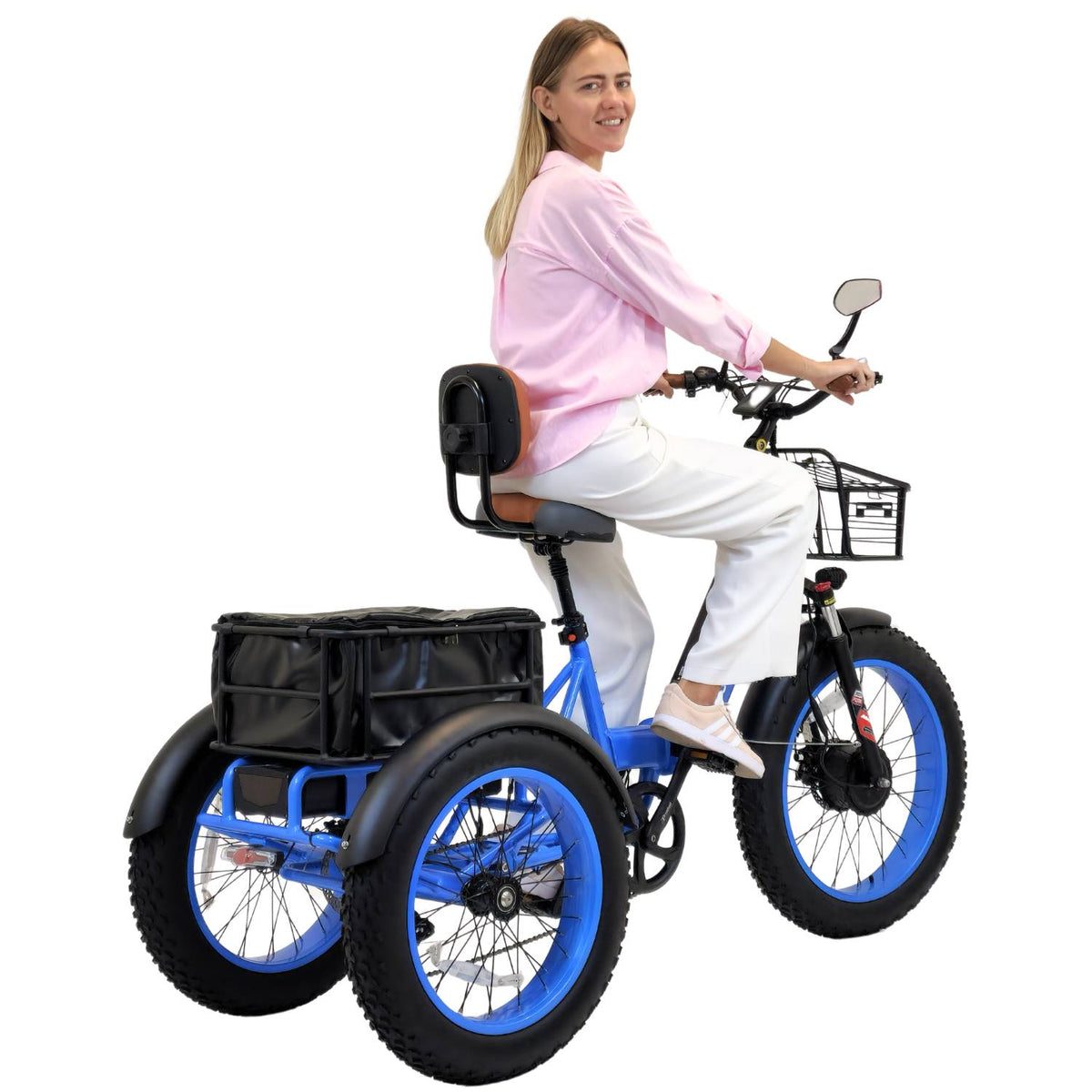 3SCORE Electric Folding Tricycle for Adults 750W Motor 48V