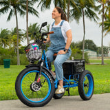 3SCORE FJ18 E-Trike CERTIFIED DEMO (2022 Model) – Fat Tire Foldable | Electric Blue