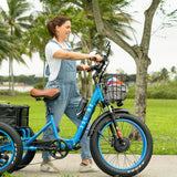 3SCORE FJ18 E-Trike CERTIFIED DEMO (2022 Model) – Fat Tire Foldable | Electric Blue