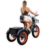 The Army Green 3SCORE Etrike promotes healthy, independent living with low-impact electric riding