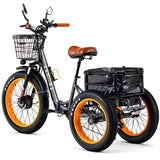 3SCORE FJ18 E-Trike CERTIFIED DEMO (2022 Model) – Fat Tire Foldable | Luxury Gray
