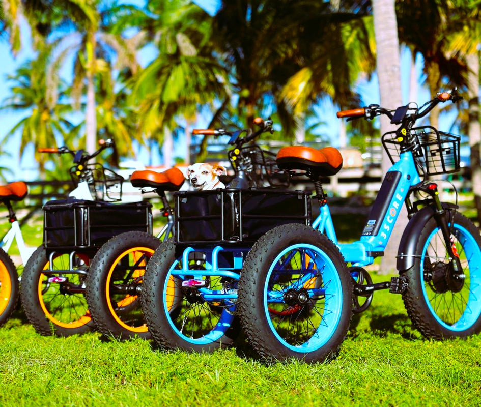 electric tricycle seniors get your freedom back, electric trike 3SCORE is the electric trike for seniors by far for all the safety elements and details, like safety tricycle mirrors this is the fat tire electric tricycle for adults